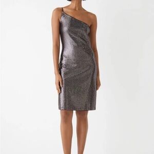 & Other Stories Black Sequin Dress